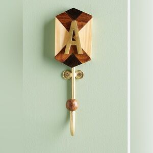 Anthropologie Marquetry Monogram
Hooks “A”